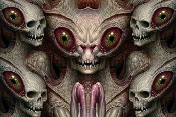 Un grupo de criaturas horribles muestran sus colmillos