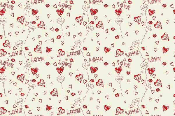 Imagen de corazones y besos