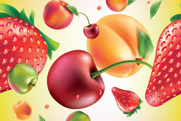 Textura con frutas y bayas