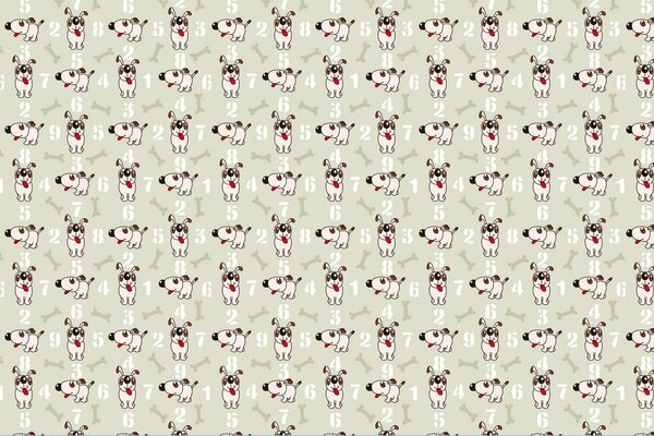 Textura con muchos perros humorísticos