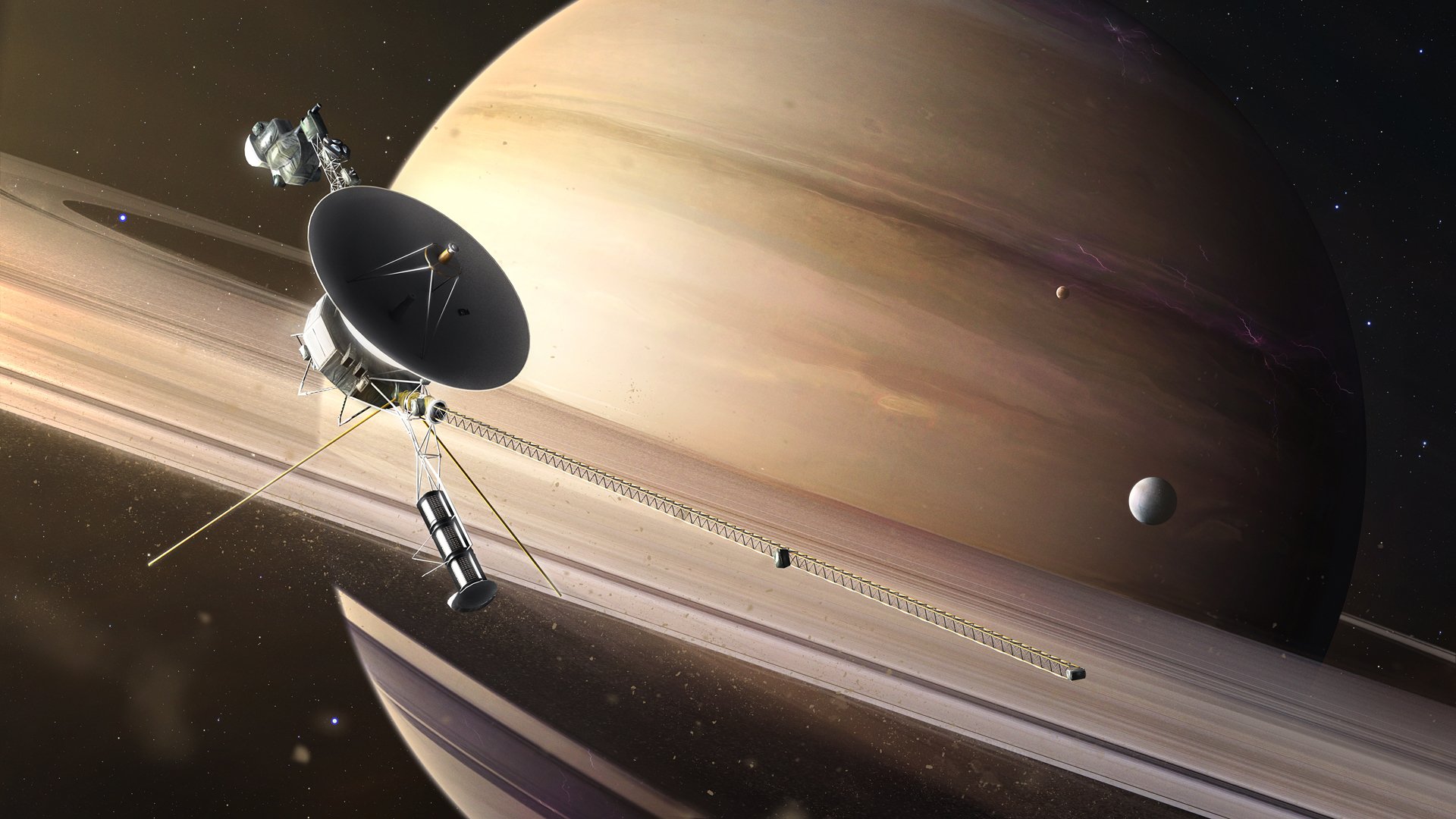 saturno espacio satélite anillos ficción