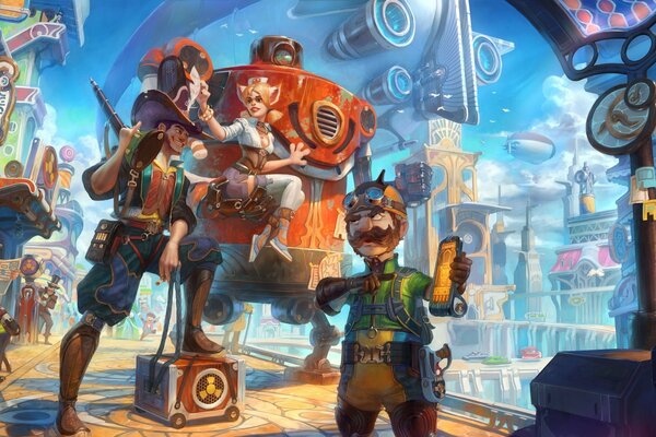 Personajes animados en el universo de los robots