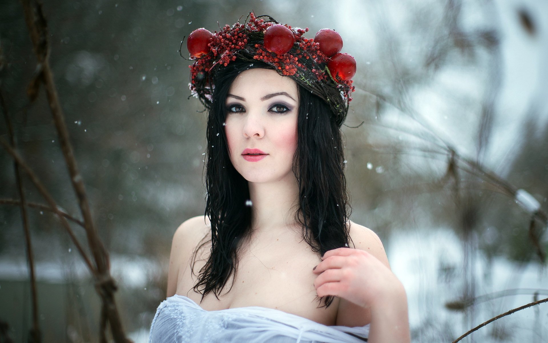 chica retrato invierno