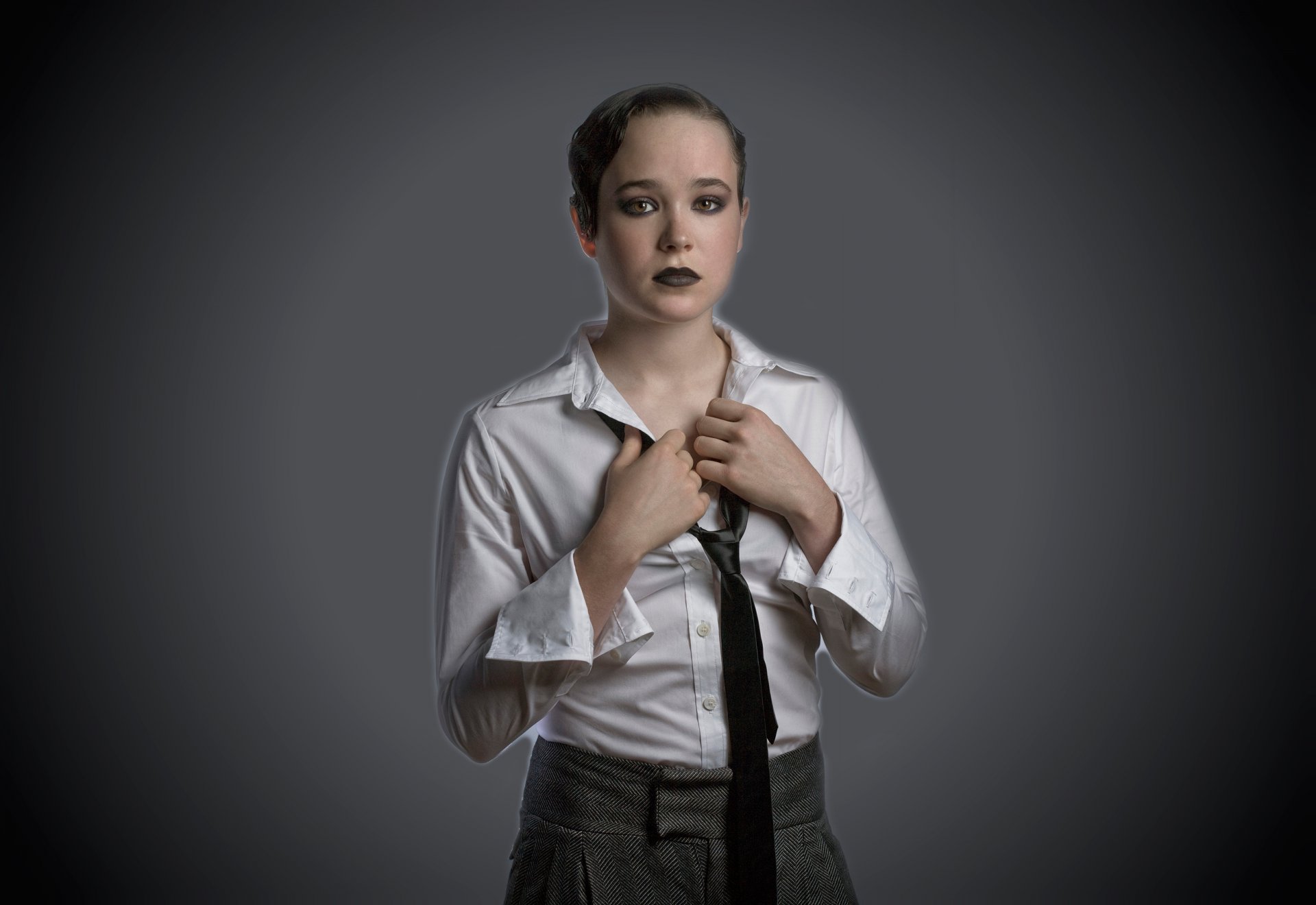 estilo unisex maquillaje nueva imagen retrato ellen page