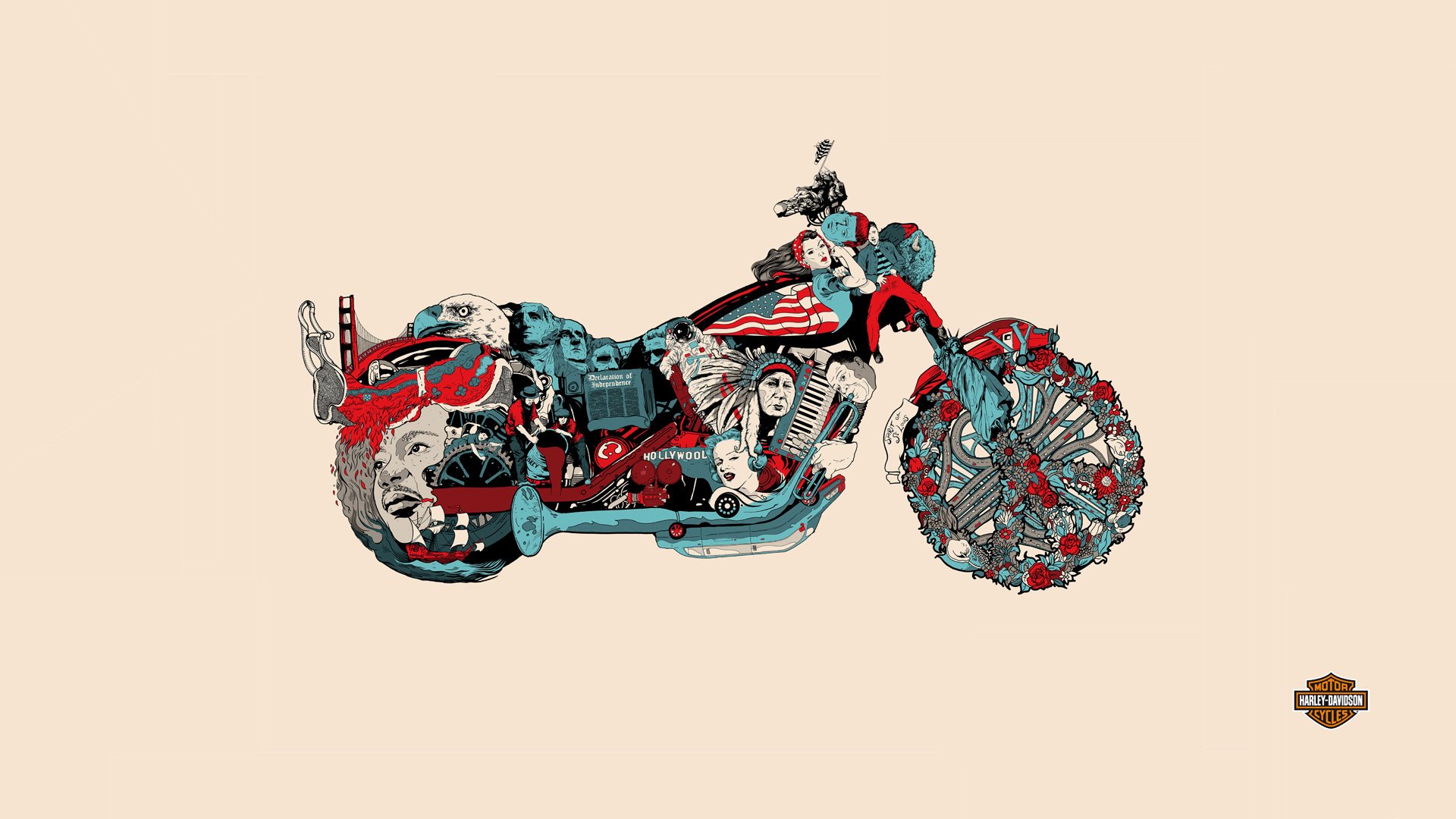 harley davidson historia motocicleta bicicleta fondo