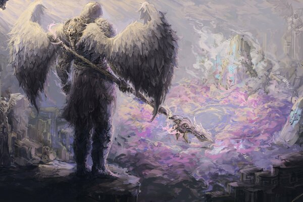 Ángel con cetro. Un mundo hermoso
