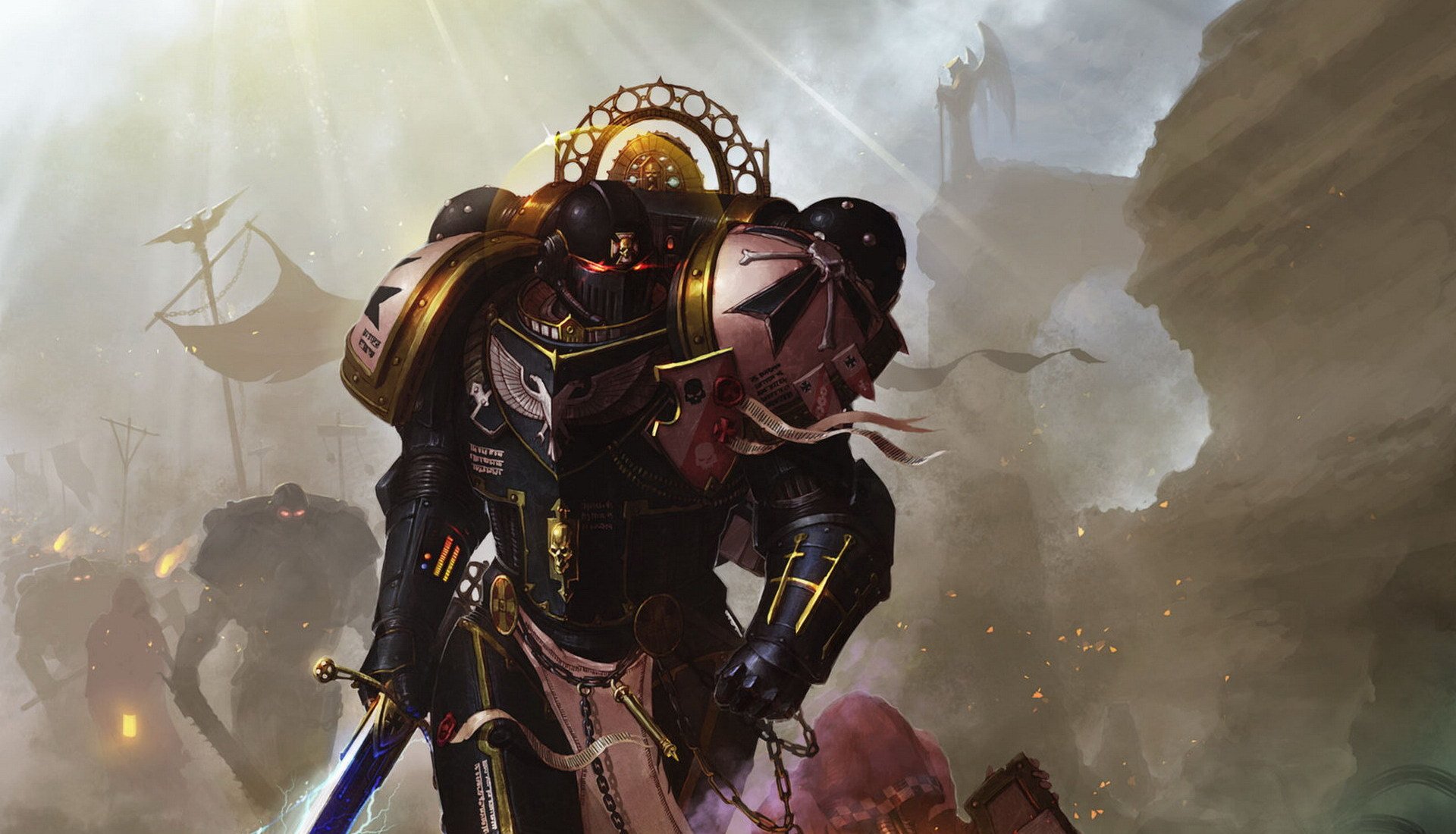warhammer warhammer 40k marines espaciales marines espaciales templarios negros emperadores campeón campeón del emperador