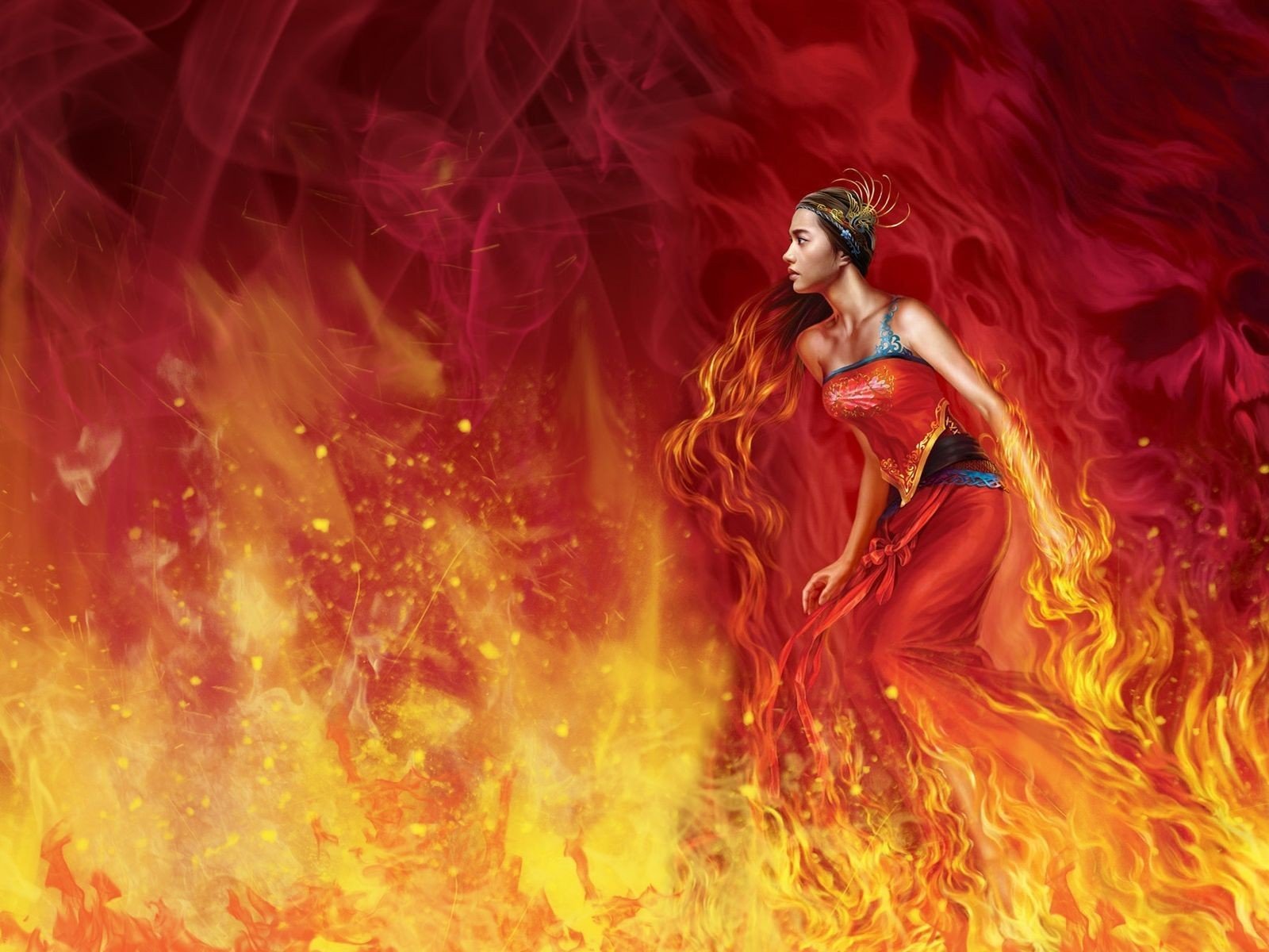 fuego rojo magia
