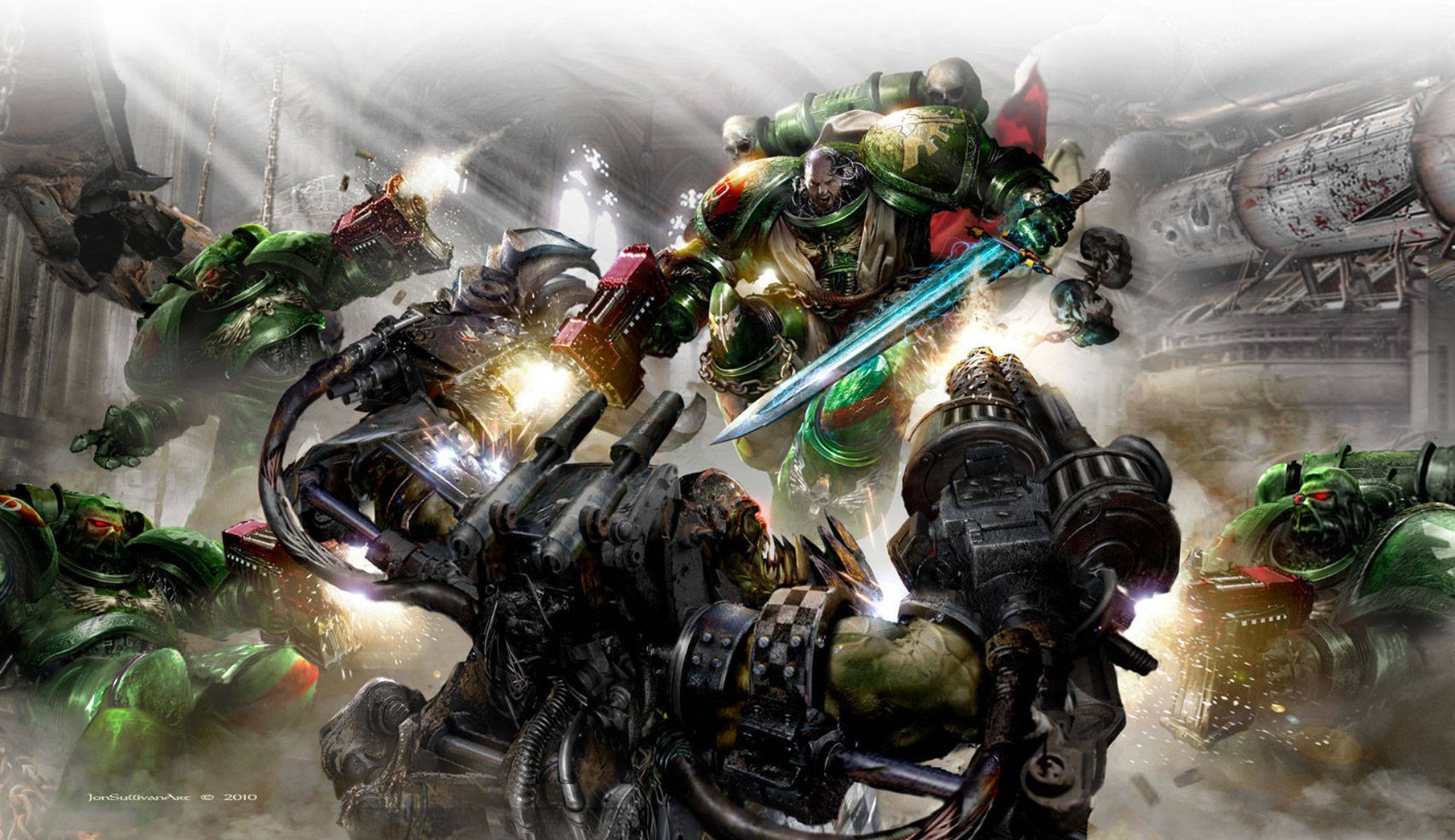 warhammer 40k ángeles oscuros oscuro ángeles nave espacial orco bolter espada