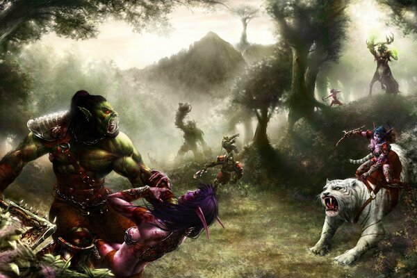 Brutales guerras entre elfos y orcos