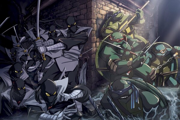Las tortugas ninja, un minuto antes de la pelea
