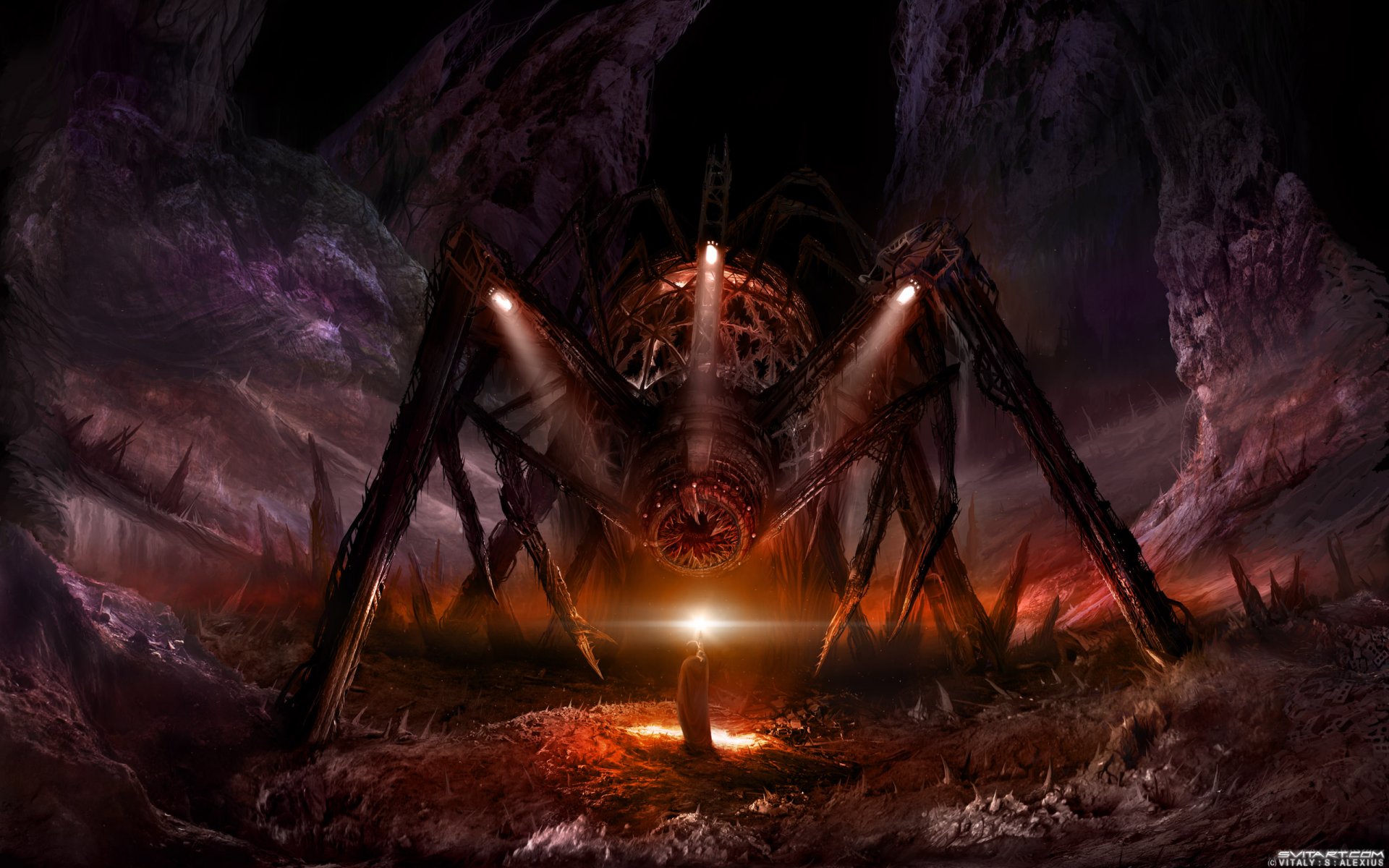 monstruo robot luz