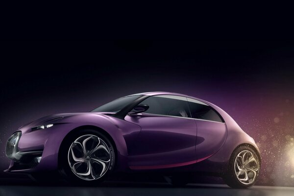 Concept Car francés de color púrpura
