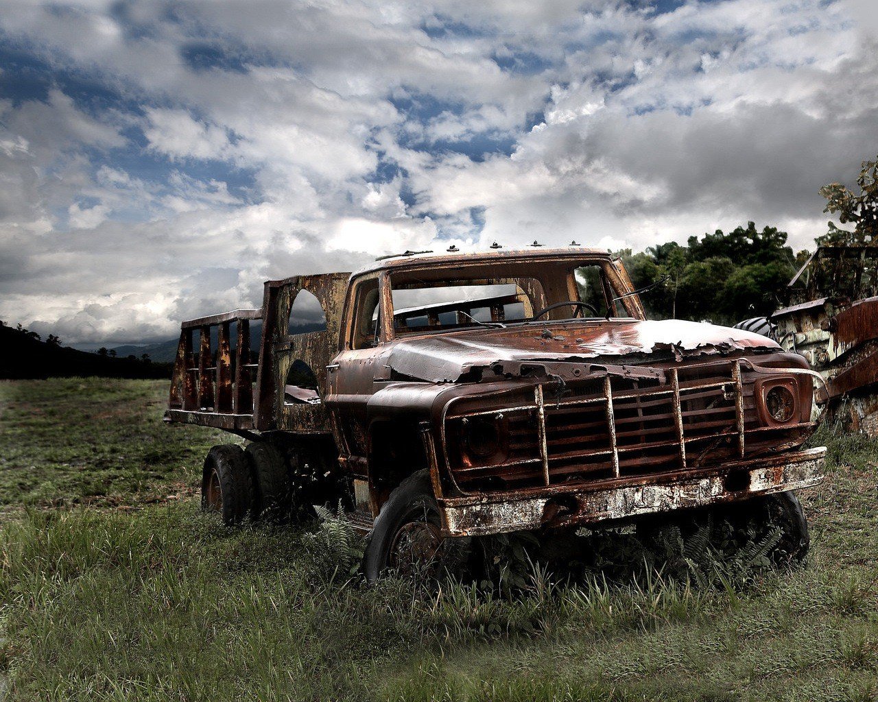 tristeza vejez coches camiones