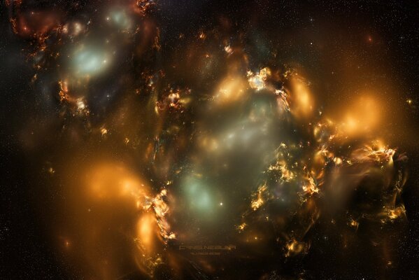 La luz de las estrellas en el espacio exterior