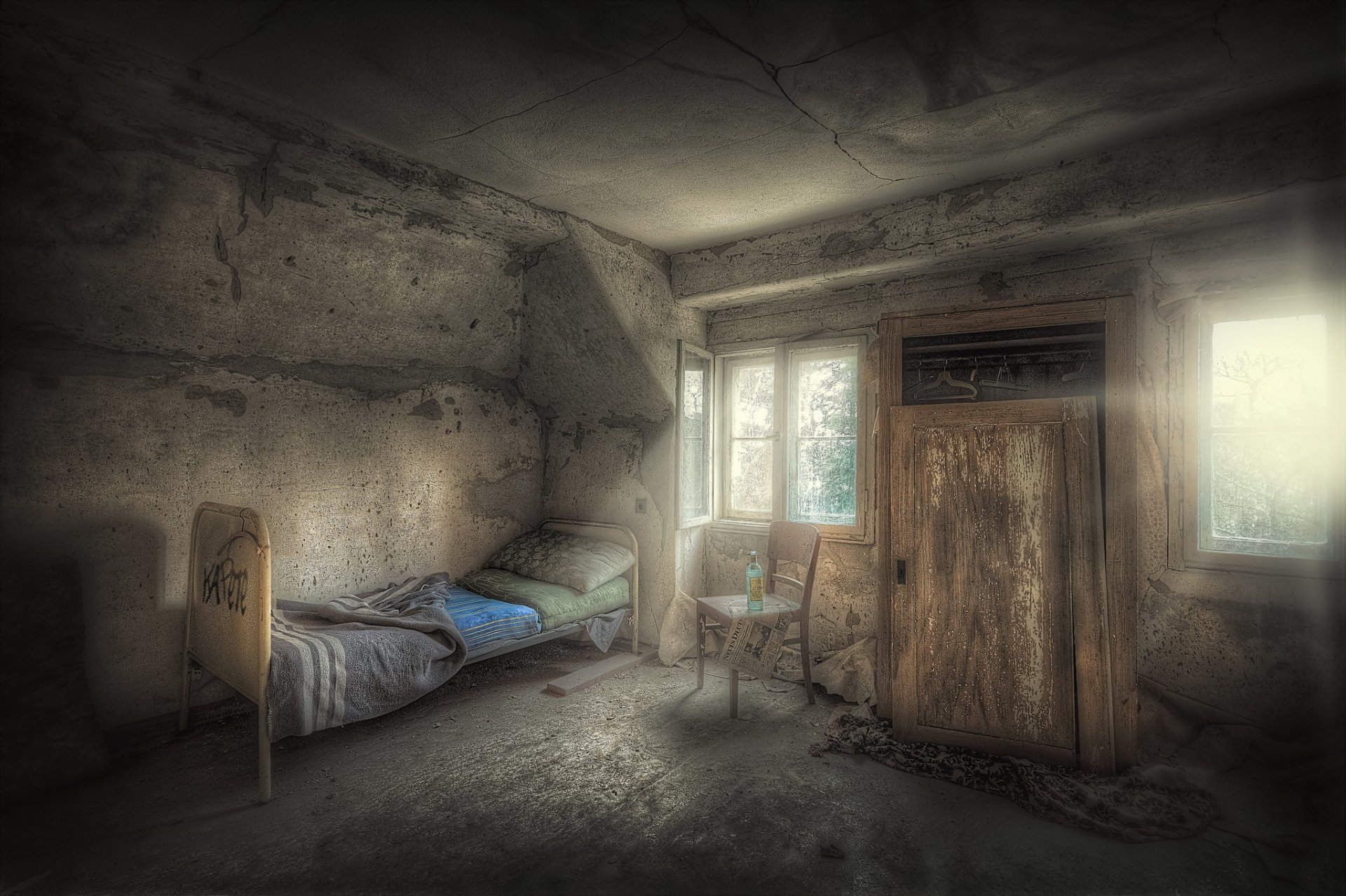 habitación cama armario