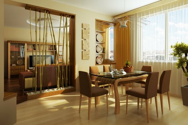 Interior de la casa. Gráficos 3d. foto