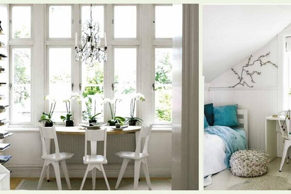 Diseño de la casa. Interior del dormitorio