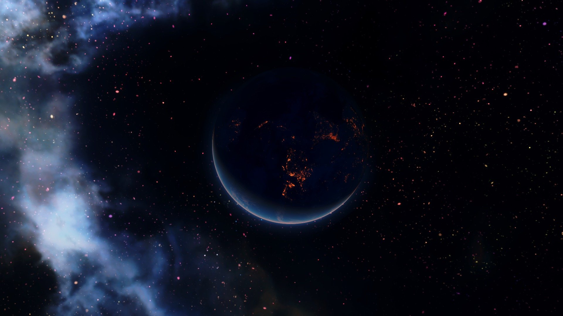 planeta fondo renderizado