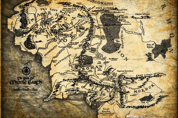 Mapa de el Señor de los anillos
