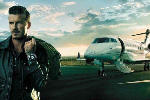 David Beckham en la pista