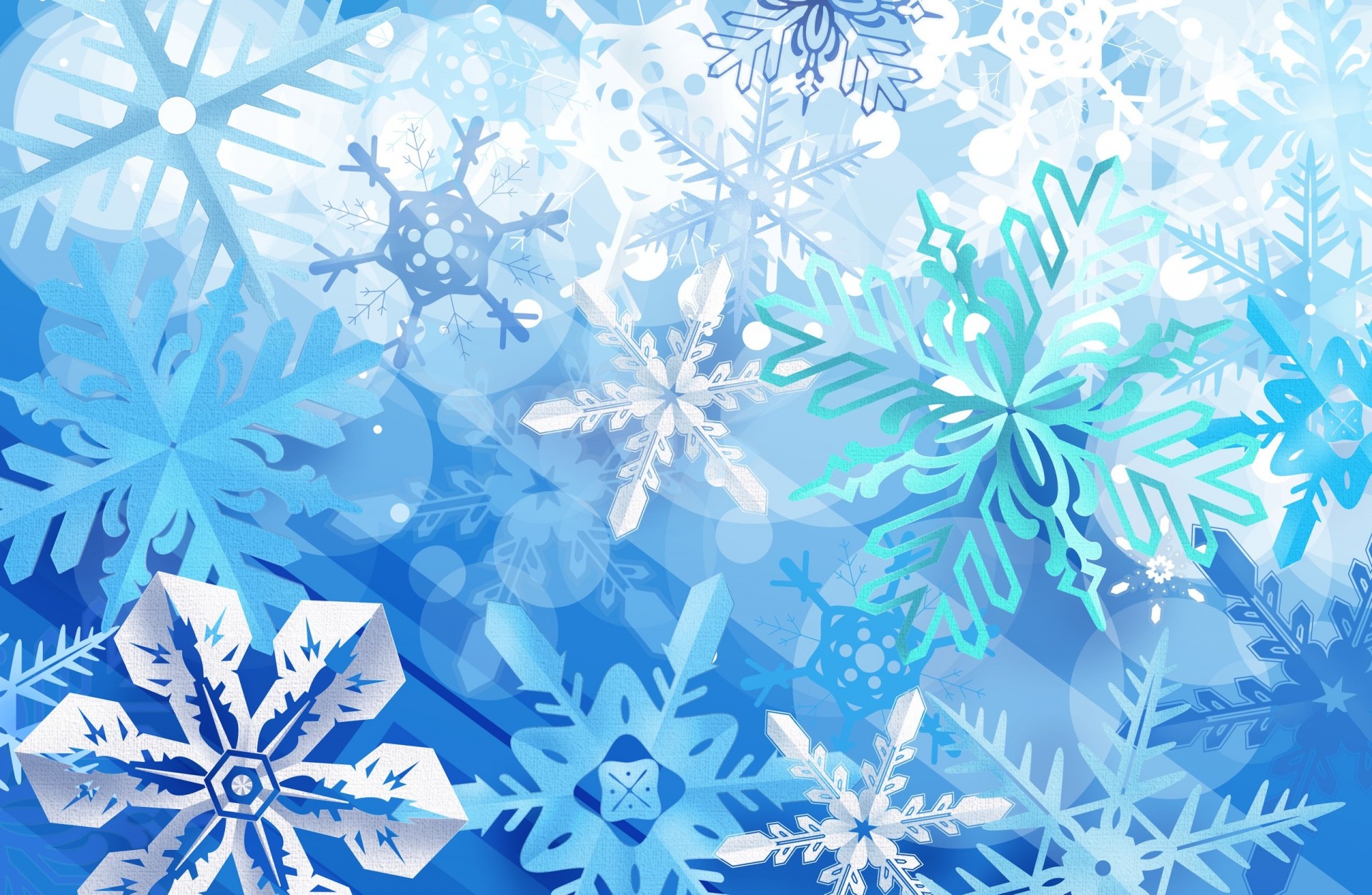 copos de nieve invierno año nuevo azul