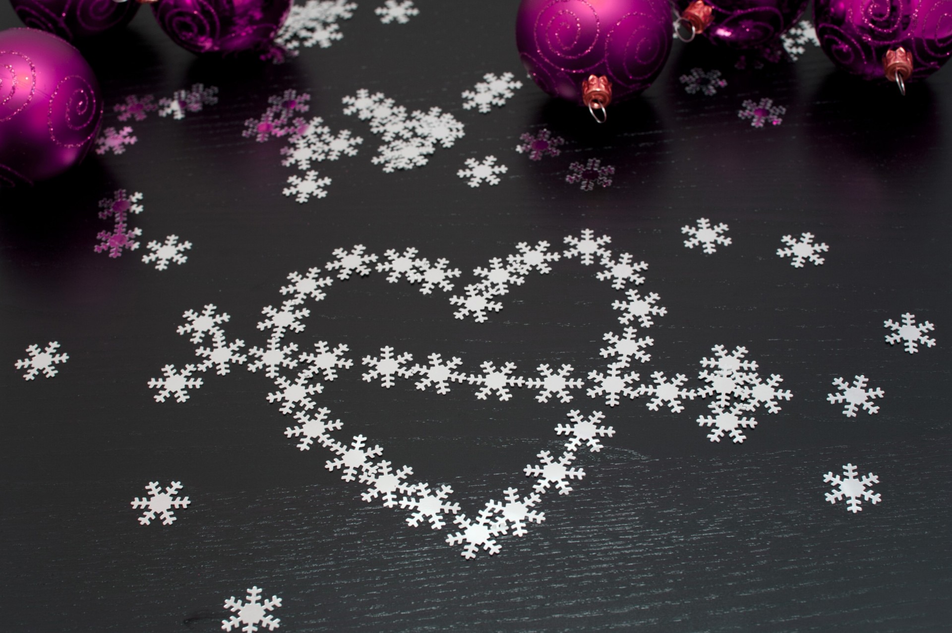 copos de nieve bolas navidad año nuevo corazón vacaciones lentejuelas flecha