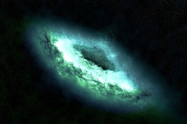 Galaxia estelar azul mística