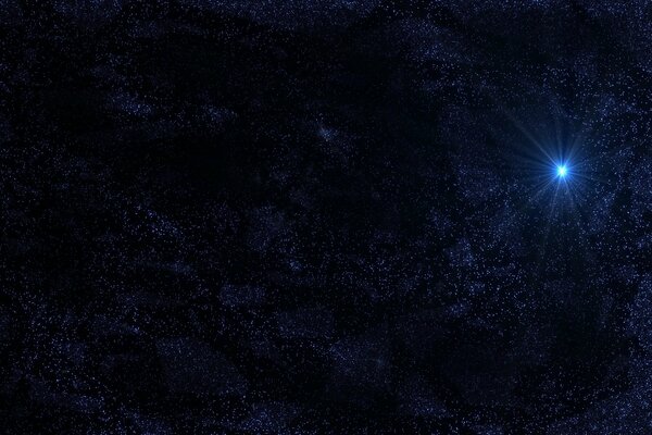 El resplandor de una estrella en el espacio estelar