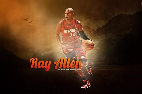 Jugador ray Allen gran jugador de baloncesto