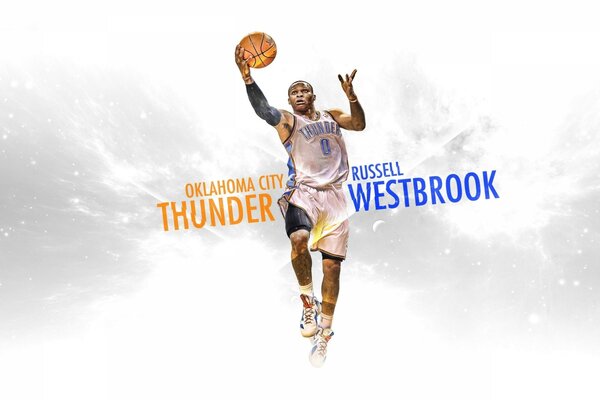 Jugador de baloncesto de la NBA. Fondo blanco