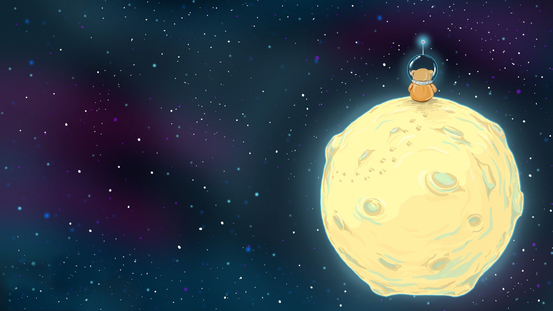 espacio estrellas luna oso astronauta casco figura