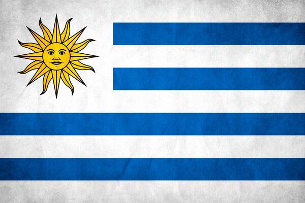 Bandera con líneas blancas y azules