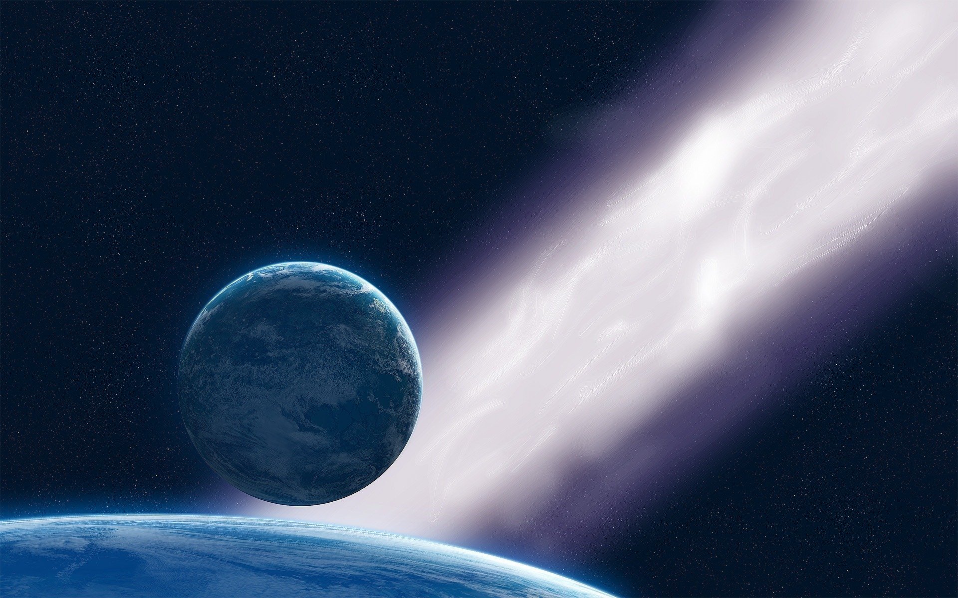 espacio planetas estrellas