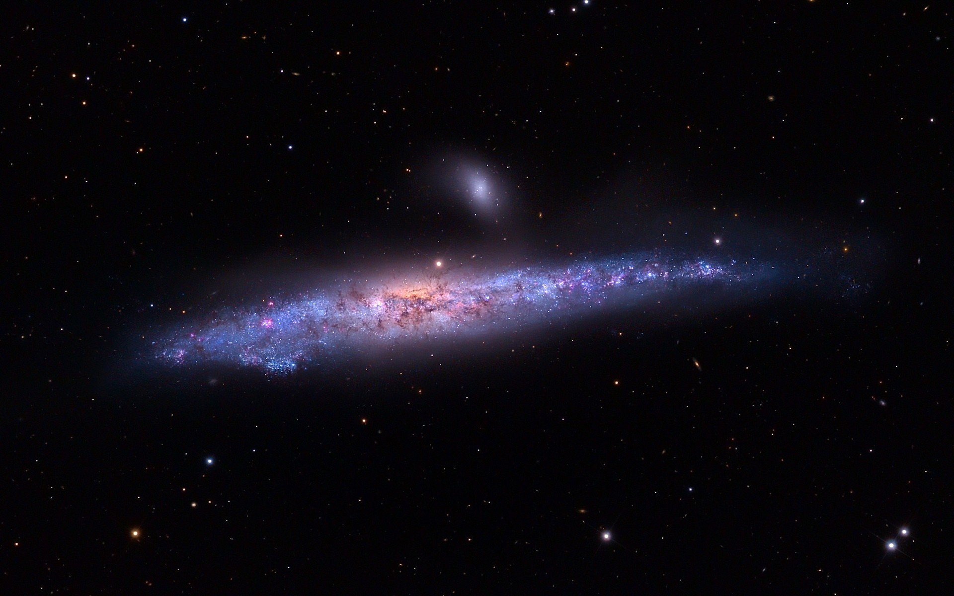galaxia estrellas resplandor