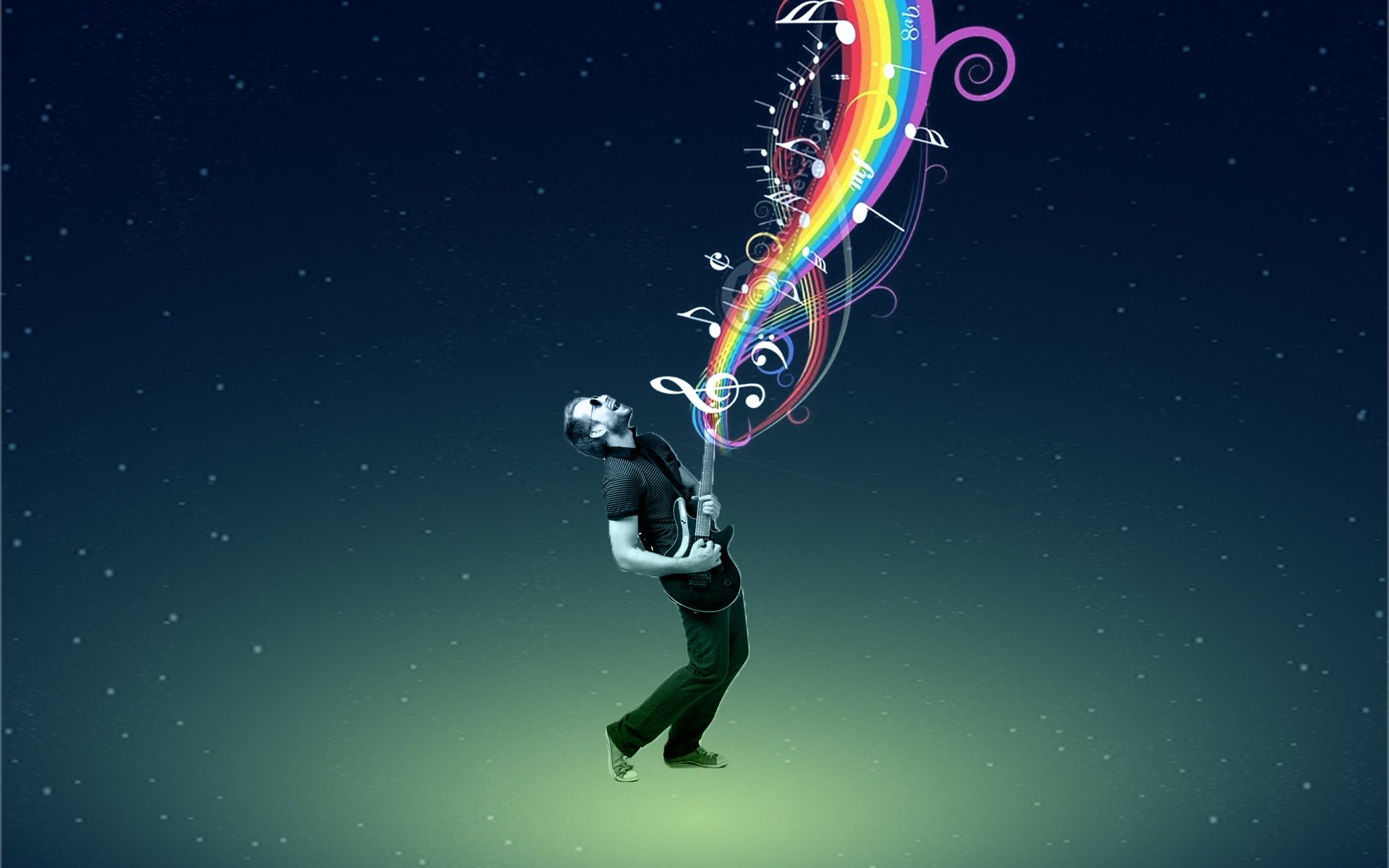 hombre arco iris partituras guitarra