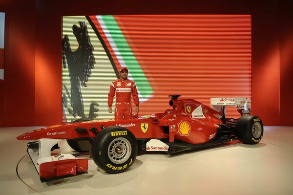 El piloto de Fórmula 1 Felipe Massa y Ferrari