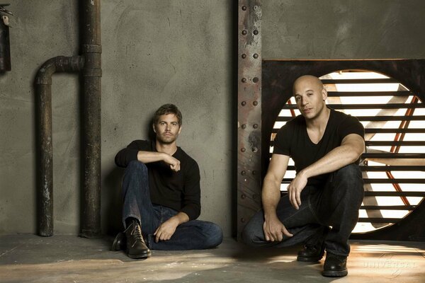 Vin Diesel y Paul Walker foto conjunta