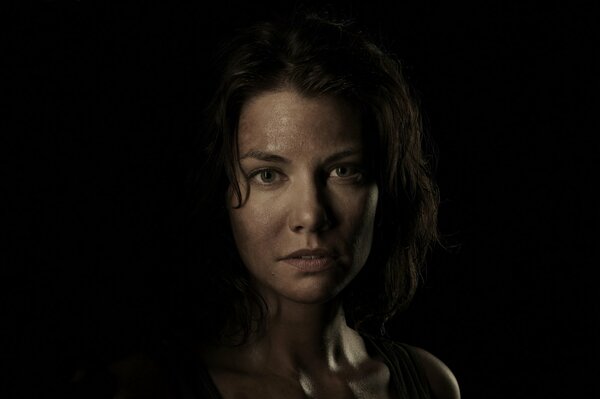 Lauren Cohan foto de la película the Walking Dead