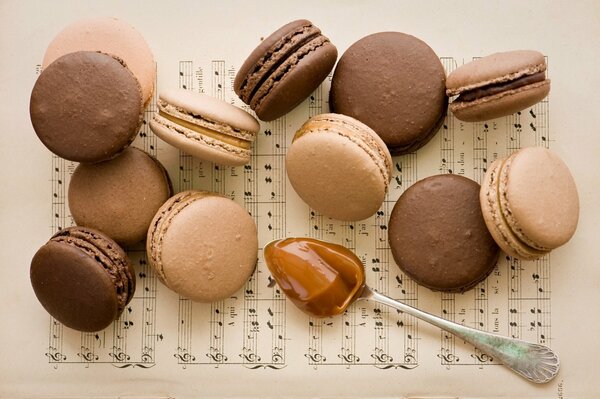 Galletas de caramelo de diferentes tipos