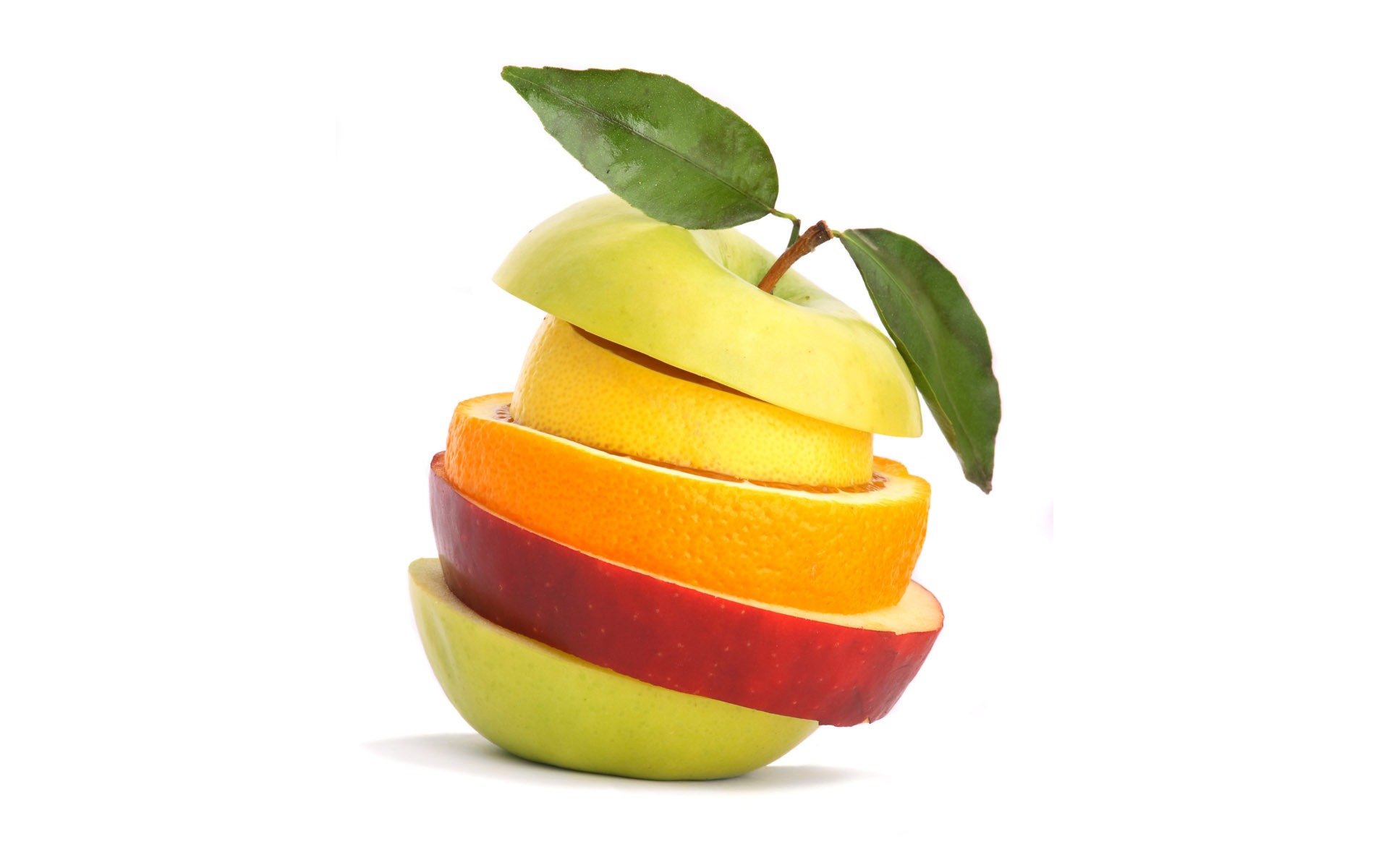 fruta rebanada manzana naranja colores papel pintado