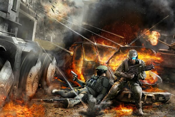 Los soldados de Ghost Recon Advanced Warfighter
