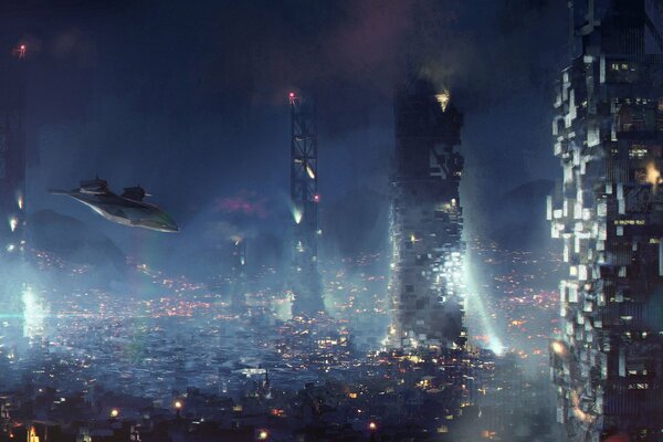 Ciudad de ficción humanidad dividida