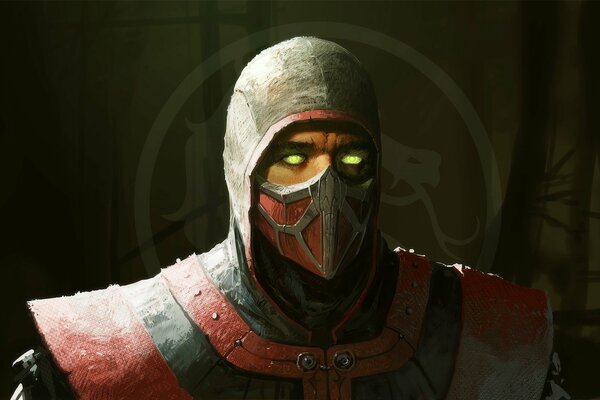 Ermak en el fondo del signo de mortal Kombat