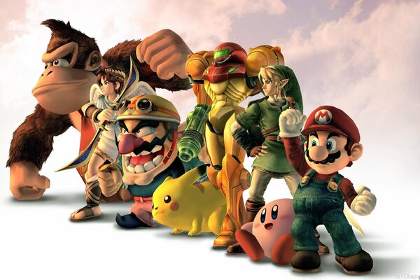 Los superhéroes Samus, Mario, Kirby en una nueva serie