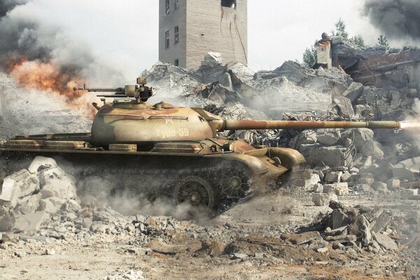 Tanque, bestia de hierro en ruinas