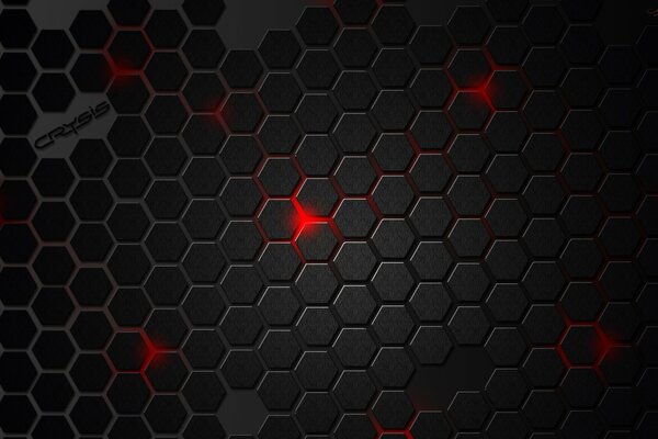 Protector de pantalla kreizis con ranuras negras y luz roja