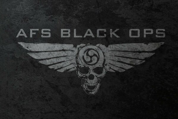 Patrón de cráneo con alas de Afs BLACK ops