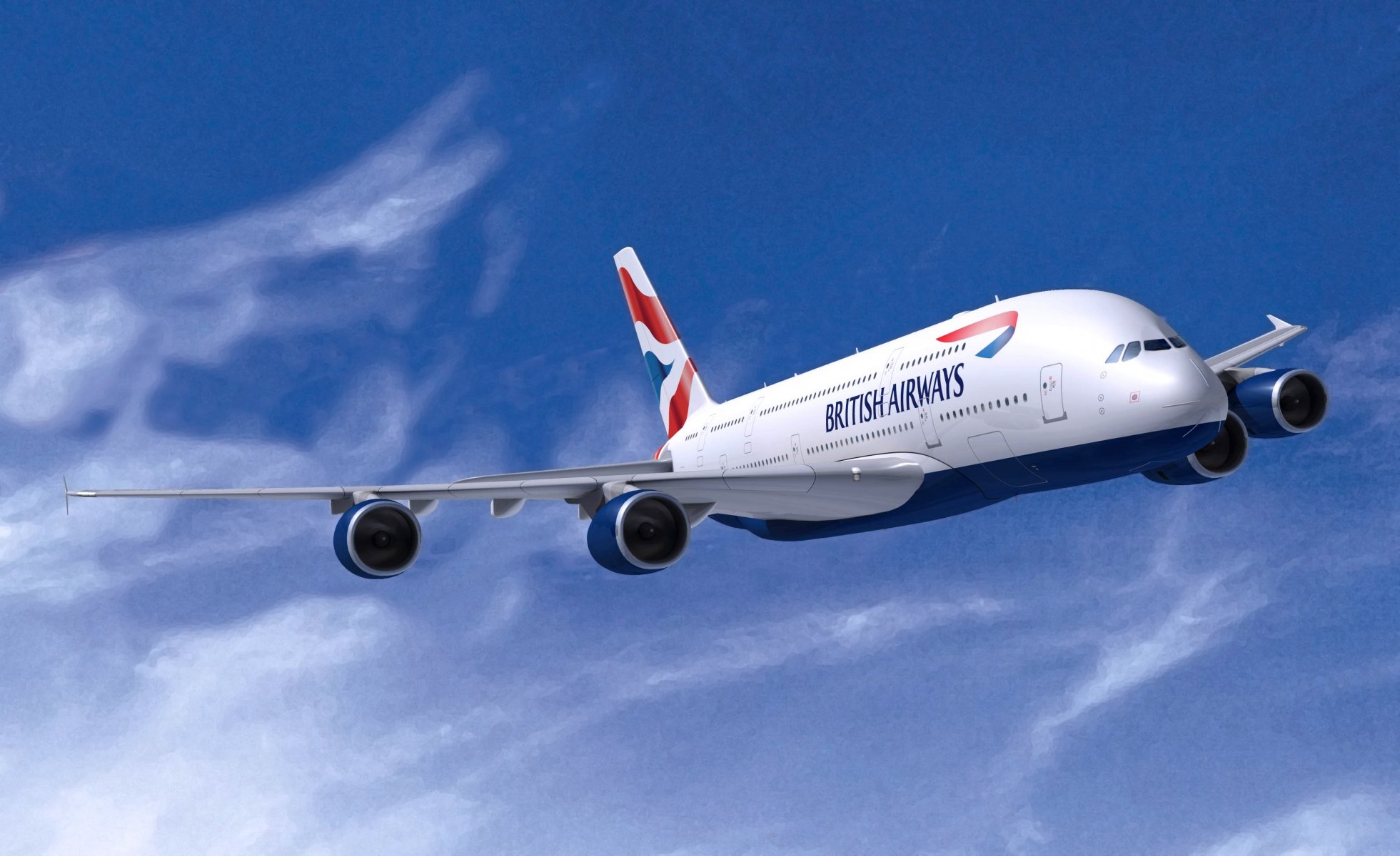 british airways airbus a380 en el aire aviación vuela avión avión de pasajeros alas blanco