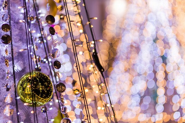 Decoraciones de Navidad para el año nuevo, brillante